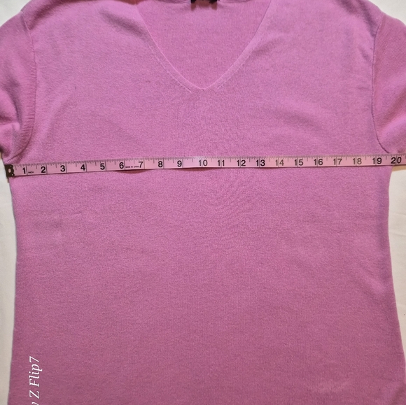 Talbots Petites Soft Pink V-Neck Sweater - Size LP - Picture 3 of 8